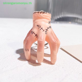 Strongaromonyu พวงกุญแจซิลิโคน รูปฟิกเกอร์อนิเมะ Wednesday Thing Hand ของขวัญ สําหรับเก็บสะสม