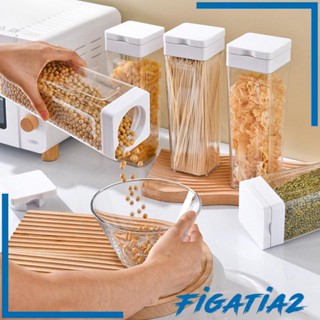 [Figatia2] เครื่องจ่ายซีเรียล ทรงสี่เหลี่ยม วางซ้อนกันได้ สําหรับตู้เย็น กาแฟ พาสต้า