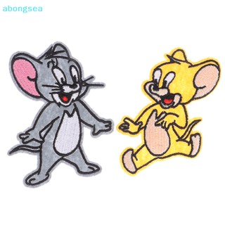 Abongsea แผ่นแพทช์ ปักลายการ์ตูนแมว 1 ชิ้น