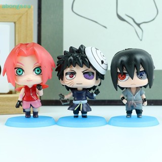 Abongsea โมเดลฟิกเกอร์ PVC อนิเมะนารูโตะ Hinata Sasuke Kakashi Gaara Jiraiya Sakura Q Version ขนาด 7 ซม. 6 ชิ้น ต่อชุด