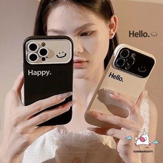 เคสโทรศัพท์มือถือแบบนิ่ม กันกระแทก ลายหน้ายิ้มน่ารัก เรียบง่าย สําหรับ IPhone XR X 11 7Plus 14 12 15 13 Pro MAX 7 8 6 15 6S Plus XS MAX SE 2020