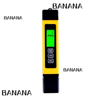 Banana1 ปากกามิเตอร์ TDS หน้าจอแบ็คไลท์ ขนาดใหญ่ 3 in 1 สําหรับทดสอบคุณภาพน้ํา อุณหภูมิ และการนําไฟฟ้า ดิจิทัล EC ตู้ปลา