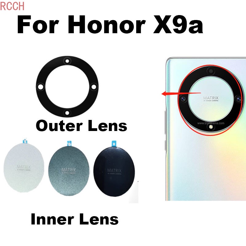 ใหม่ ของแท้ กระจกเลนส์กล้องหลัง พร้อมสติกเกอร์กาว สําหรับ Huawei Honor X9a RMO-NX1