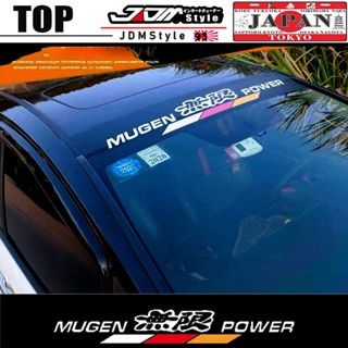 Mugen สติกเกอร์ไวนิล กันน้ํา สําหรับติดตกแต่งกระจกหน้า รถยนต์ รถบรรทุก กันชนหลัง หน้าต่าง