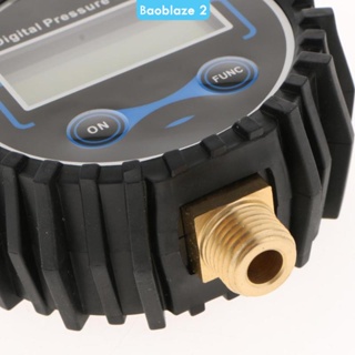 [baoblaze2] เครื่องเติมลมยางดิจิทัล พร้อมแรงดัน 200 PSI และคอมเพรสเซอร์ พร้อมหน้าจอแบ็คไลท์ LED สีดํา