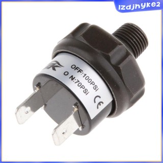 [lzdjhyke2] สวิตช์ควบคุมแรงดันคอมเพรสเซอร์ 12V 70-100PSI Off 1/4 นิ้ว NPT