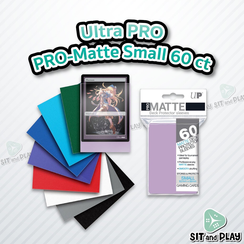 Ultra Pro - PRO Matte Small Deck Protector Sleeves ซองใส่การ์ด 60 ซอง ขนาดเล็ก ( Yugioh, Vanguard, b