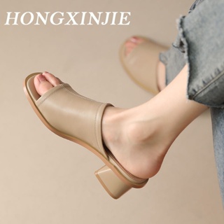 HONGXINJIE รองเท้าส้นสูง รองเท้าแตะ รองเท้าส้นสูงผู้หญิง 2023 ใหม่ B24G0FM 34Z230821