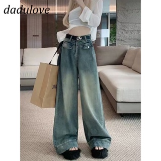 DaDulove💕 New American Ins High Street Retro Jeans Niche High Waist Loose Wide Leg Pants Large Size Trousers