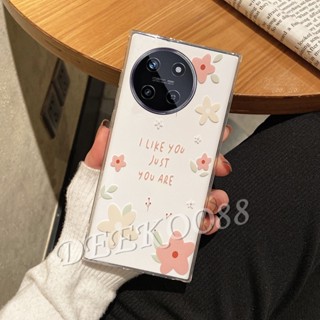 เคสโทรศัพท์มือถือแบบนิ่ม TPU กันรอยกล้อง ลายดอกไม้น่ารัก สําหรับ Realme 11 NFC C51 4G Realme11 11NFC RealmeC51