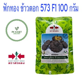 เมล็ดฟักทอง ข้าวตอก 573 F1 100g ตราศรแดง กระป๋อง ฟักทองลูกผสม