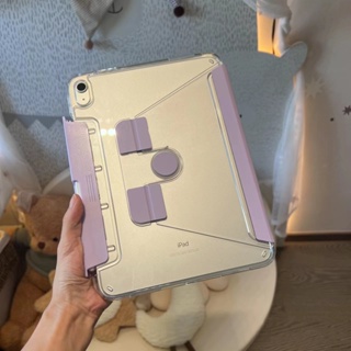 เคส แบบใส พร้อมที่ใส่ดินสอ หมุนได้ 360 องศา สําหรับ ipad 10th Gen Air 10.9 2021 &amp; Pro 11 2022 M2 ipad 9 10.2