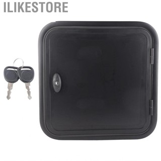 Ilikestore RV Baggage Door UV Proof Square Rounded Corner Black Compartment Storage for Camper  Caravan