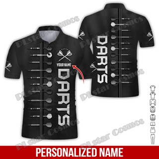 Plstar Cosmos เสื้อโปโลแขนสั้น พิมพ์ลายลูกดอก 3D ลําลอง พรีเมี่ยม เหมาะกับฤดูร้อน สําหรับผู้ชาย WK63