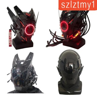 [szlztmy1] หน้ากากปีกเดรด มีไฟ LED สไตล์โกธิค สําหรับตกแต่งปาร์ตี้ฮาโลวีน