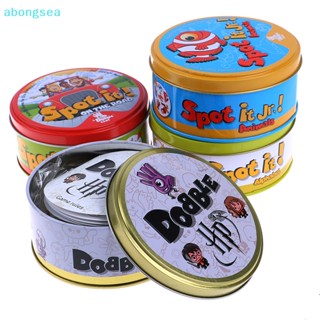 Abongsea Dobble Spot It Card Game ของเล่นกล่องเหล็ก 55 ใบ สําหรับเด็ก