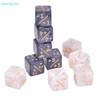 Abongsea ลูกเต๋า 6 ด้าน 10x14 มม. +1/-1 ของเล่นสําหรับเด็ก สําหรับเกมเคาน์เตอร์