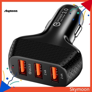 Skym* อะแดปเตอร์ที่ชาร์จโทรศัพท์มือถือ น้ําหนักเบา สําหรับรถบรรทุก 3USB QC 30