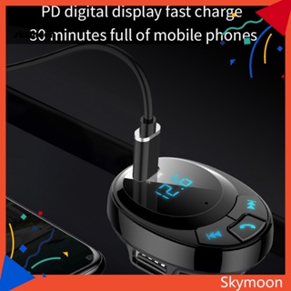 Skym* อะแดปเตอร์ส่งสัญญาณวิทยุ FM USB-C ชาร์จเร็ว สําหรับรถยนต์