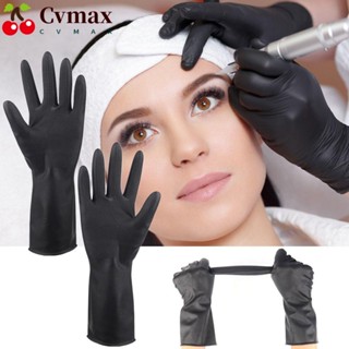 Cvmax ถุงมือทํางาน ถุงมือยาง แขนยาว สีดํา ที่ทนต่อการสึกหรอ สําหรับใช้ในครัวเรือน