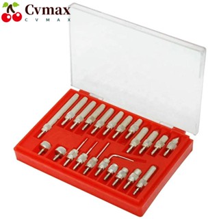 Cvmax ชุดเครื่องมือวัดปลายนิ้ว สเตนเลส สีเงิน แบบเปลี่ยน 22 ชิ้น