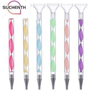 Suchenth ปากกาปักครอสติชคริสตัลเรซิ่น 5D สําหรับตกแต่งเล็บ