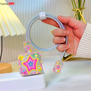 น่ารัก Iphone Charger เคสป้องกัน All-inclusive Case เหมาะสำหรับ Fast Charger Head ฝาครอบป้องกัน Soft Dust-proof Transparent Protection homelove
