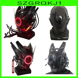 [szgrqkj1] หน้ากากปีกเดรด มีไฟ LED สไตล์โกธิค สําหรับตกแต่งปาร์ตี้ฮาโลวีน คริสต์มาส