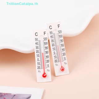 Trillioncatalpa เครื่องวัดอุณหภูมิจิ๋ว 1:12 อุปกรณ์เสริม สําหรับตกแต่งบ้านตุ๊กตา 2 ชิ้น