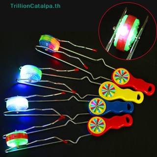 Trillioncatalpa รางลูกกลิ้ง มีไฟกระพริบ LED หลากสี ของเล่นสําหรับเด็ก