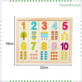 [flourishroly6] เกมกระดานไม้ Montessori แบบพกพา ของเล่นเสริมการเรียนรู้คณิตศาสตร์ สําหรับเด็กวัยหัดเดิน