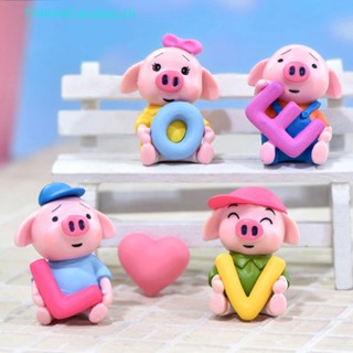 Trillioncatalpa ฟิกเกอร์ LOVE Little Pig 4 ชิ้น/ชุด สําหรับตกแต่งสวน