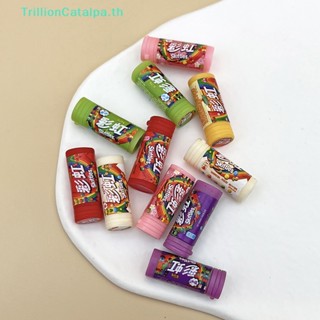 Trillioncatalpa โมเดลลูกกวาด สีรุ้ง ขนาดเล็ก สําหรับตกแต่งบ้านตุ๊กตา 5 ชิ้น