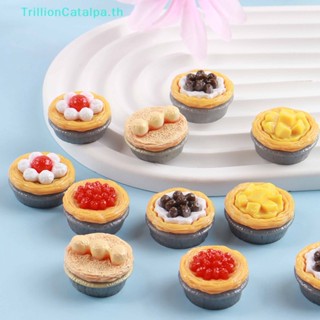 Trillioncatalpa โมเดลทาร์ตไข่จําลอง 1/12 สําหรับตกแต่งบ้านตุ๊กตา 5 ชิ้น