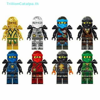 Trillioncatalpa 8Stk Ninjago ชุดของเล่นตัวต่อเลโก้รถจักรยานยนต์ ขนาดเล็ก