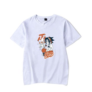 ใหม่ พร้อมส่ง เสื้อยืดแขนสั้น พิมพ์ลายการ์ตูน Shaman King Psychic King สําหรับผู้ชาย และผู้หญิง