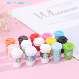 Trillioncatalpa โมเดลแก้วกาแฟจิ๋ว 1:12 สําหรับตกแต่งบ้านตุ๊กตา 3 ชิ้น