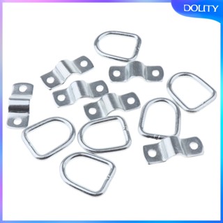 [dolity] ฮาร์ดแวร์เหล็ก ขนาดเล็ก D- Tie Downs สําหรับเรือ รถบรรทุก รถพ่วง RV 6 แพ็ค