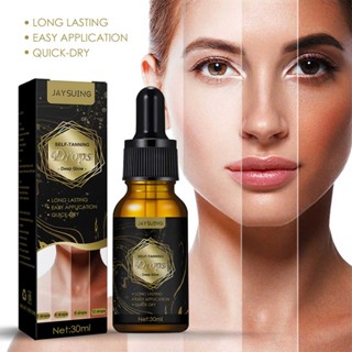 Self Tan Facial Tanning Serums Natural Glow Instant Self Tanner Lotion Sunless Tanning Drops Deep Bronze for A kiodmy