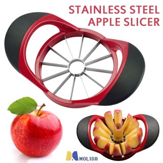 เครื่องตัดผลไม้สแตนเลส Apple Cut Fruit Cutter Apple Slicer Splitter Apple Corer Core Separator MOLISA