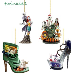 Twinkle1 แจ็ค สเก็ตลิ่งตัน พวงกุญแจ แฟชั่น เครื่องประดับ พวงกุญแจ จี้ตุ๊กตา The Nightmare ก่อนวันคริสต์มาส เครื่องประดับกระเป๋าถือ จี้แจ็ค Skellington