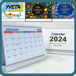 Yveta 2024 ปฏิทินตั้งโต๊ะ นับถอยหลัง 365 วัน แนวสร้างสรรค์ สําหรับวางแผนออฟฟิศ