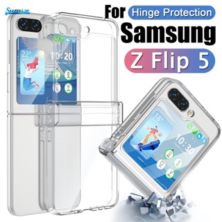 เคสโทรศัพท์มือถือแบบแข็ง ใส กันกระแทก กันรอยขีดข่วน สําหรับ Samsung Galaxy Z Flip 5 5G