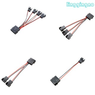 Rr IDE Molex 4-Pin to Small 4Pin 1 2 3 4 พัดลมแยก Y สายไฟต่อขยาย 4 9 นิ้ว