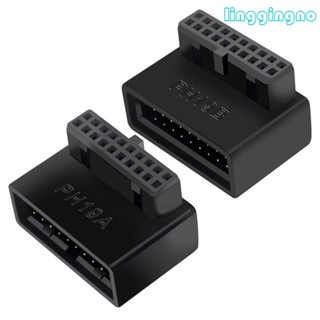 Rr อะแดปเตอร์เมนบอร์ดคอมพิวเตอร์ตั้งโต๊ะ USB3 0 19p 20p 90°