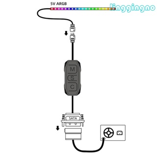 Rr รีโมตคอนโทรล 5V ARGB พาวเวอร์ซัพพลาย 3Pin สําหรับคอมพิวเตอร์ตั้งโต๊ะ PC