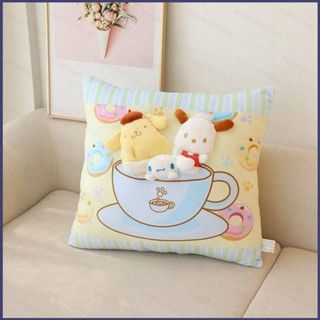 SANRIO Ye หมอนตุ๊กตานุ่ม รูปการ์ตูน Cinnamoroll Pachacco 3D สําหรับตกแต่งบ้าน โซฟา