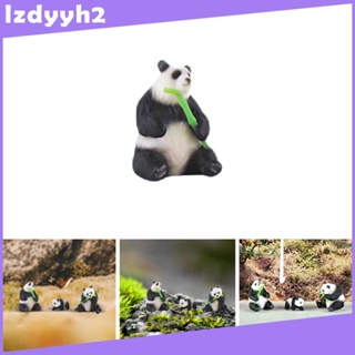 [Lzdyyh2] ท็อปเปอร์เรซิ่น รูปแพนด้าจิ๋ว 1/87 DIY สําหรับตกแต่งบ้านตุ๊กตา สวน สะสม