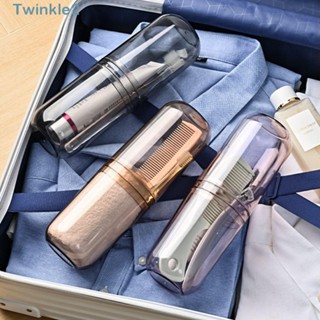 Twinkle 2 in 1 ถ้วยพลาสติกใส แบบพกพา สําหรับใส่แปรงสีฟัน