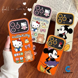 เคสโทรศัพท์มือถือ ลายการ์ตูนดิสนีย์ มิกกี้ มินนี่ เมาส์ น่ารัก สีตัดกัน สําหรับ IPhone 7Plus 11 XR 13 14 12 Pro MAX X 6S 7 6 8 Plus XS MAX SE 2020